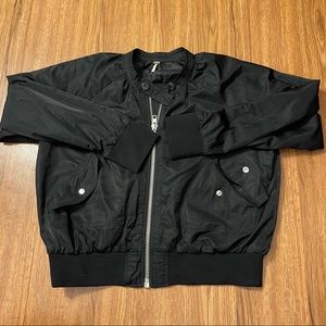 Free People black bomber jacket, size M